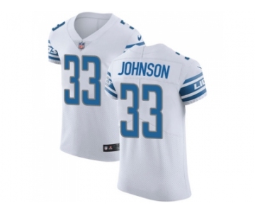 Nike Detroit Lions #33 Kerryon Johnson White Men Stitched NFL Vapor Untouchable Elite Jersey