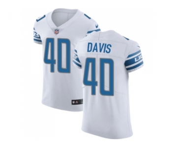 Nike Detroit Lions #40 Jarrad Davis White Men Stitched NFL Vapor Untouchable Elite Jersey