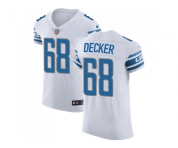 Nike Detroit Lions #68 Taylor Decker White Men Stitched NFL Vapor Untouchable Elite Jersey