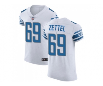 Nike Detroit Lions #69 Anthony Zettel White Men Stitched NFL Vapor Untouchable Elite Jersey