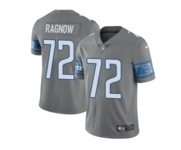 Nike Detroit Lions #72 Frank Ragnow Men Rush Vapor Untouchable Steel Elite NFL Jersey