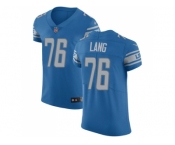 Nike Detroit Lions #76 T.J. Lang Blue Team Color Men Stitched NFL Vapor Untouchable Elite Jersey