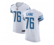 Nike Detroit Lions #76 T.J. Lang White Men Stitched NFL Vapor Untouchable Elite Jersey