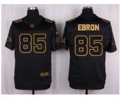 Nike Detroit Lions #85 Eric Ebron Black Pro Line Gold Collection Jersey[Elite]