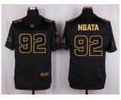 Nike Detroit Lions #92 Haloti Ngata Black Pro Line Gold Collection Jersey[Elite]