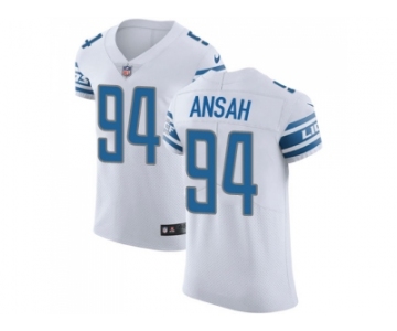 Nike Detroit Lions #94 Ziggy Ansah White Men Stitched NFL Vapor Untouchable Elite Jersey