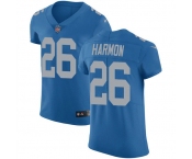 Nike Lions #26 Duron Harmon Blue Throwback Men's Stitched NFL Vapor Untouchable Elite Jersey