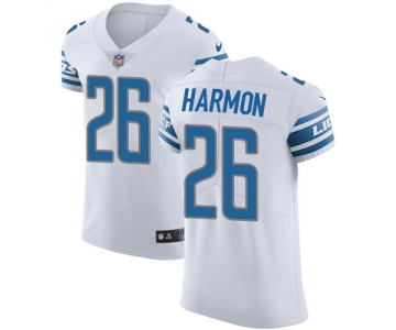 Nike Lions #26 Duron Harmon White Men's Stitched NFL New Elite Jersey