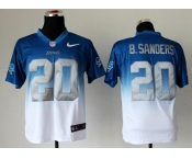 nike nfl jersey detroit lions #20 b.sanders blue-white[Elite drift fashion][second version]