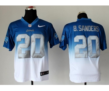 nike nfl jersey detroit lions #20 b.sanders blue-white[Elite drift fashion][second version]