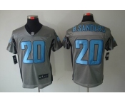 nike nfl jersey detroit lions #20 b.sanders grey[Elite shadow]