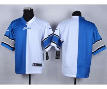 nike nfl jersey detroit lions blank white-blue[Elite split]