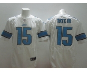 nike nfl jerseys detroit lions #15 tate III white[Elite]