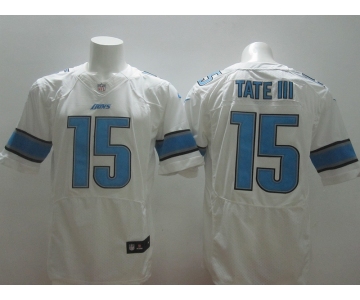 nike nfl jerseys detroit lions #15 tate III white[Elite]