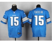 nike nfl jerseys detroit lions #15 tateiii blue[Elite]