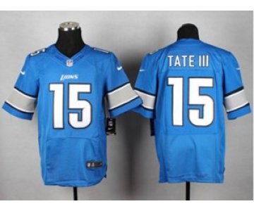 nike nfl jerseys detroit lions #15 tateiii blue[Elite]