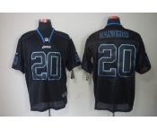 nike nfl jerseys detroit lions #20 b.sanders black[Elite lights out]