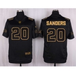 nike nfl jerseys detroit lions #20 sanders black gold collection[Elite]