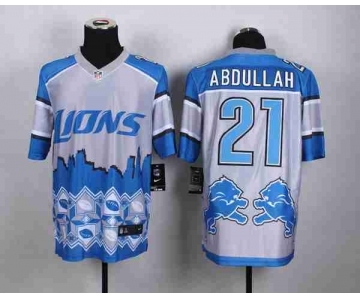 nike nfl jerseys detroit lions #21 abdullah noble fashion[2015 Elite][abdullah]