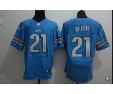 nike nfl jerseys detroit lions #21 bush blue[Elite]