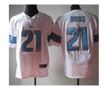 nike nfl jerseys detroit lions #21 bush white[Elite]