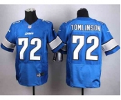 nike nfl jerseys detroit lions #72 tomlinson blue[Elite]