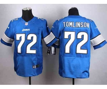 nike nfl jerseys detroit lions #72 tomlinson blue[Elite]