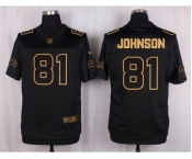 nike nfl jerseys detroit lions #81 calvin johnson black gold collection[Elite]