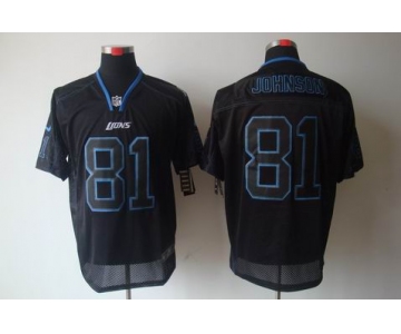 nike nfl jerseys detroit lions #81 calvin johnson black[Elite lights out]