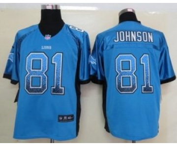 nike nfl jerseys detroit lions #81 calvin johnson blue[Elite drift fashion]