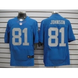 nike nfl jerseys detroit lions #81 calvin johnson blue(Elite throwback)