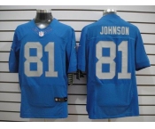 nike nfl jerseys detroit lions #81 calvin johnson blue(Elite throwback)