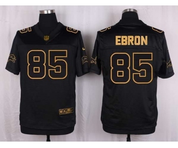 nike nfl jerseys detroit lions #85 ebron black gold collection[Elite]