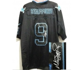 nike nfl jerseys detroit lions #9 stafford black[Elite lights out signature]