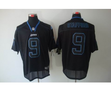 nike nfl jerseys detroit lions #9 stafford black[Elite lights out]