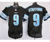 nike nfl jerseys detroit lions #9 stafford black[Elite]