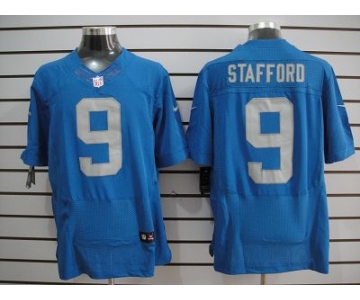 nike nfl jerseys detroit lions #9 stafford blue(Elite throwback)