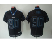 nike nfl jerseys detroit lions #90 ndamukong suh black[Elite lights out]