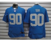 nike nfl jerseys detroit lions #90 ndamukong suh blue(Elite throwback)