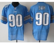 nike nfl jerseys detroit lions #90 ndamukong suh blue[elite]