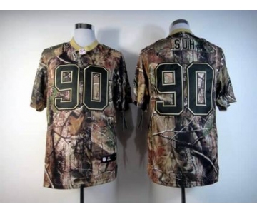 nike nfl jerseys detroit lions #90 ndamukong suh camo[Elite]