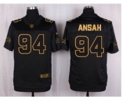 nike nfl jerseys detroit lions #94 ansah black gold collection[Elite]