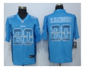 2015 new nike detroit lions #20 b.sanders blue strobe jerseys[limited]