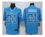 2015 new nike detroit lions #81 johnson blue strobe jerseys[limited]