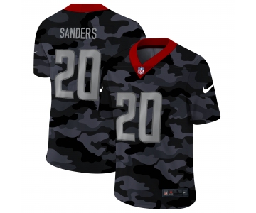 Detroit Lions #20 Barry Sanders Men's Nike 2020 Black CAMO Vapor Untouchable Limited Stitched NFL Jersey