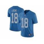 Men Nike Detroit Lions #18 Jeff Locke Blue Alternate Vapor Untouchable Limited Player NFL Jersey