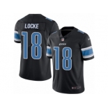 Men Nike Detroit Lions #18 Jeff Locke Limited Black Rush Vapor Untouchable NFL Jersey