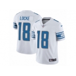 Men Nike Detroit Lions #18 Jeff Locke White Vapor Untouchable Limited Player NFL Jersey