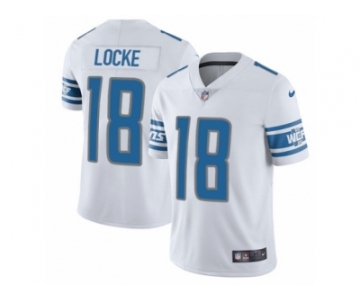 Men Nike Detroit Lions #18 Jeff Locke White Vapor Untouchable Limited Player NFL Jersey