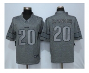 Men Nike Detroit Lions #20 Barry Sanders Gray Stitched Gridiron Gray Limited Jersey